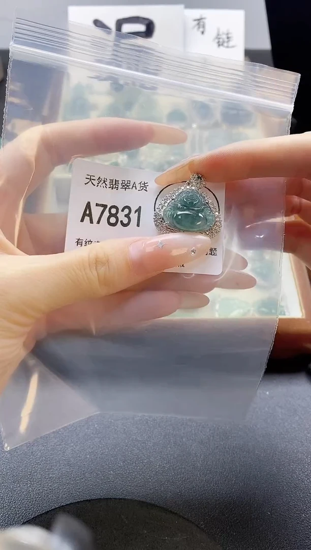 吊坠(赠链)未镶嵌翡翠天然翡翠A货