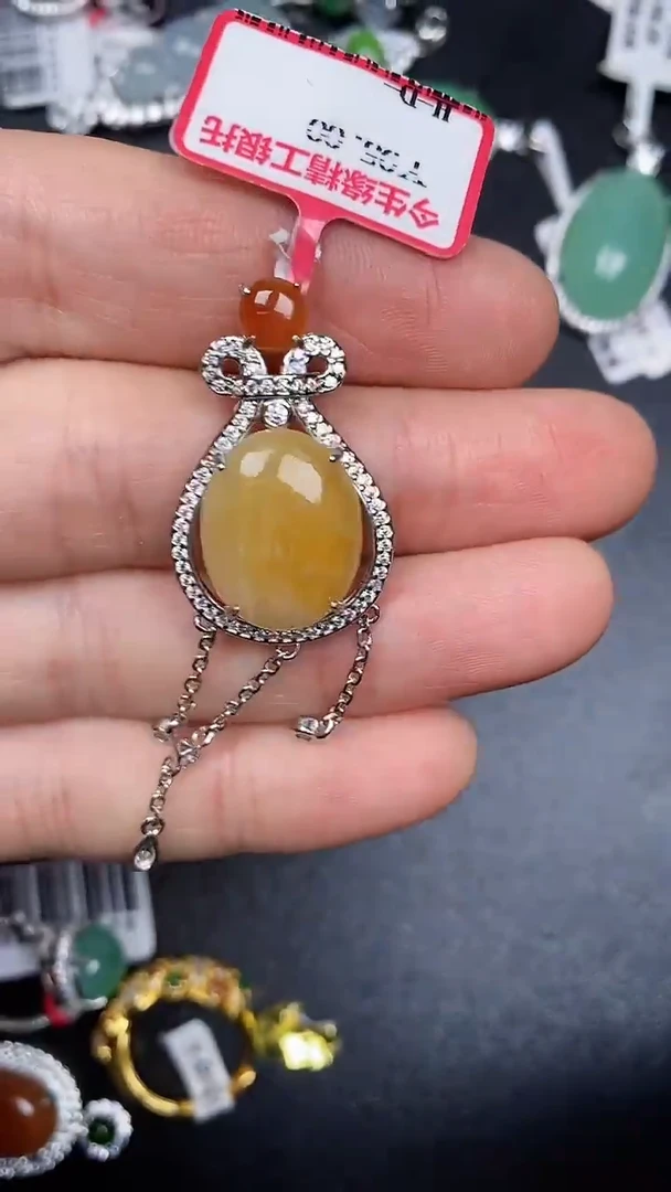 银S925镶嵌戒指翡翠1390