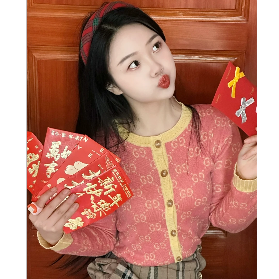 未使用 GUCCI/古驰 Gucci 粉色开衫 粉色XS