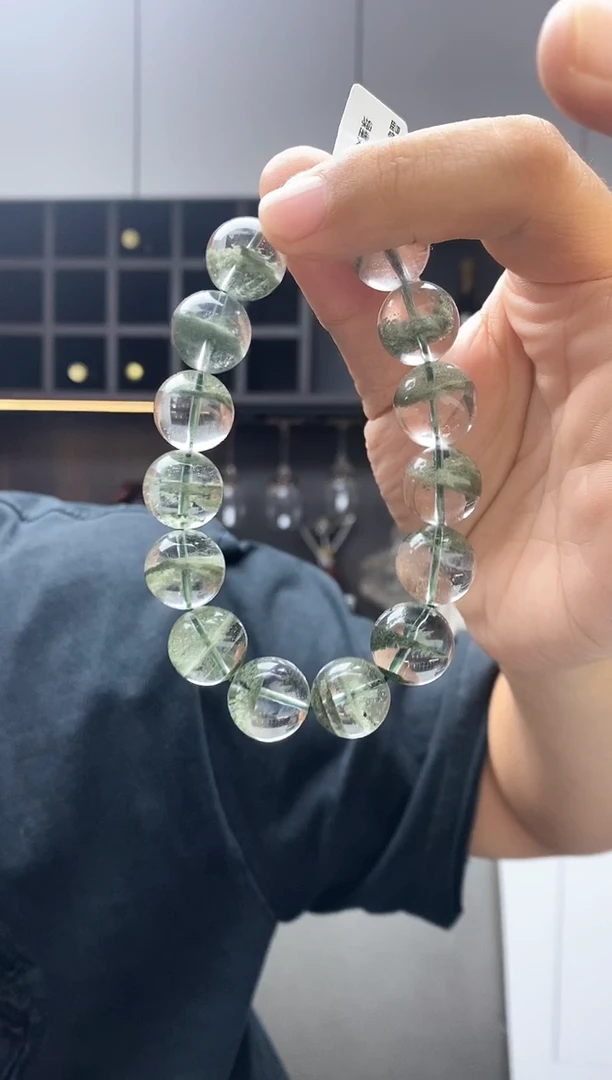 未镶嵌手链水晶赵*。绿幽灵15+
