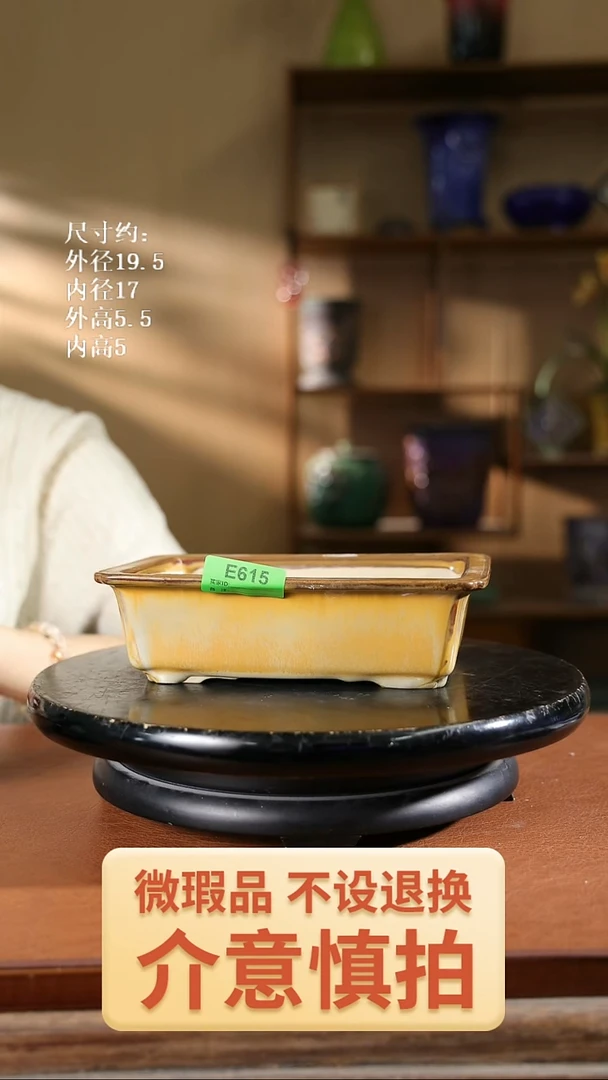 615   7.5寸海棠角长方盆
