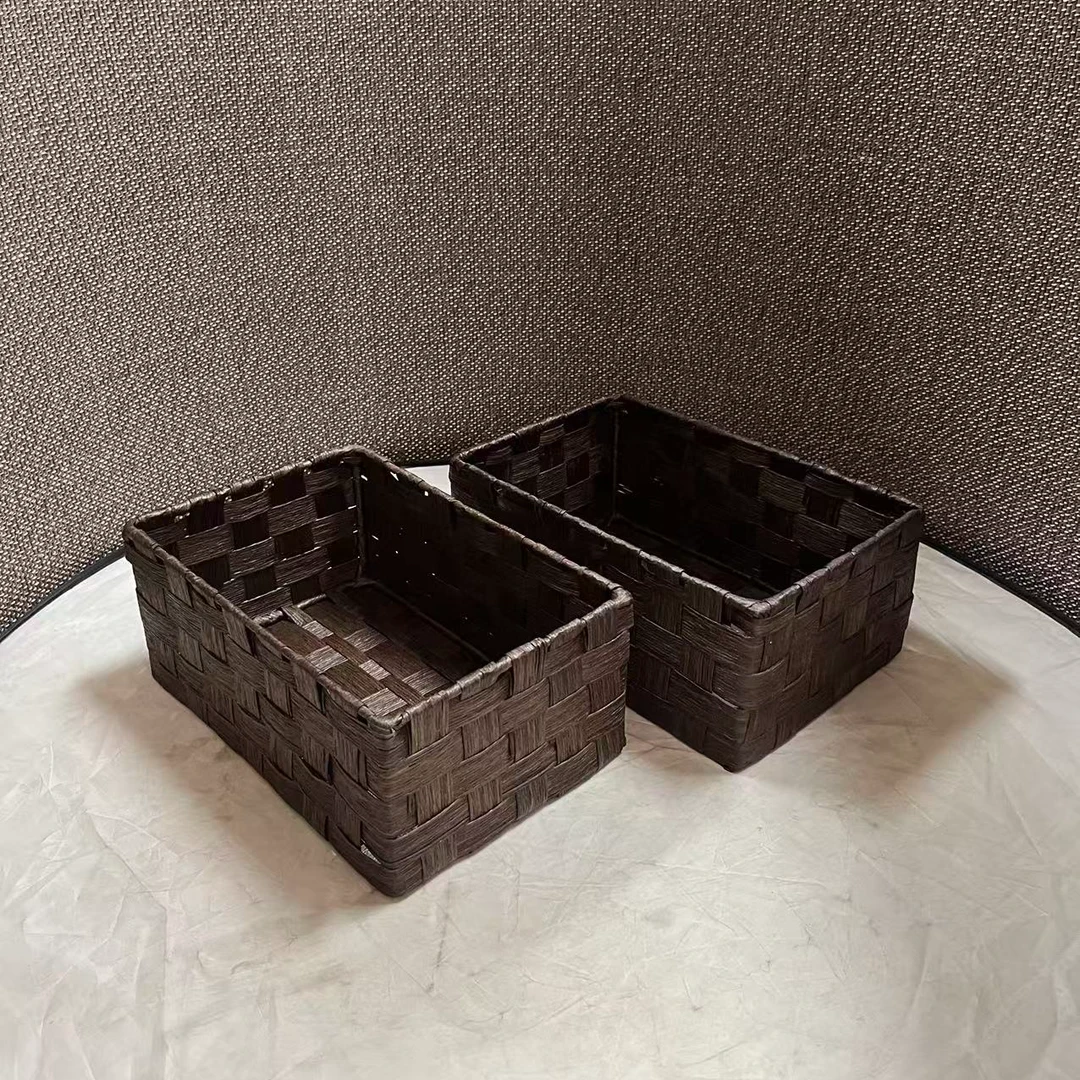 5405微瑕款 长26宽17高11cm 家用编织收纳筐客厅桌面简约储物篮子