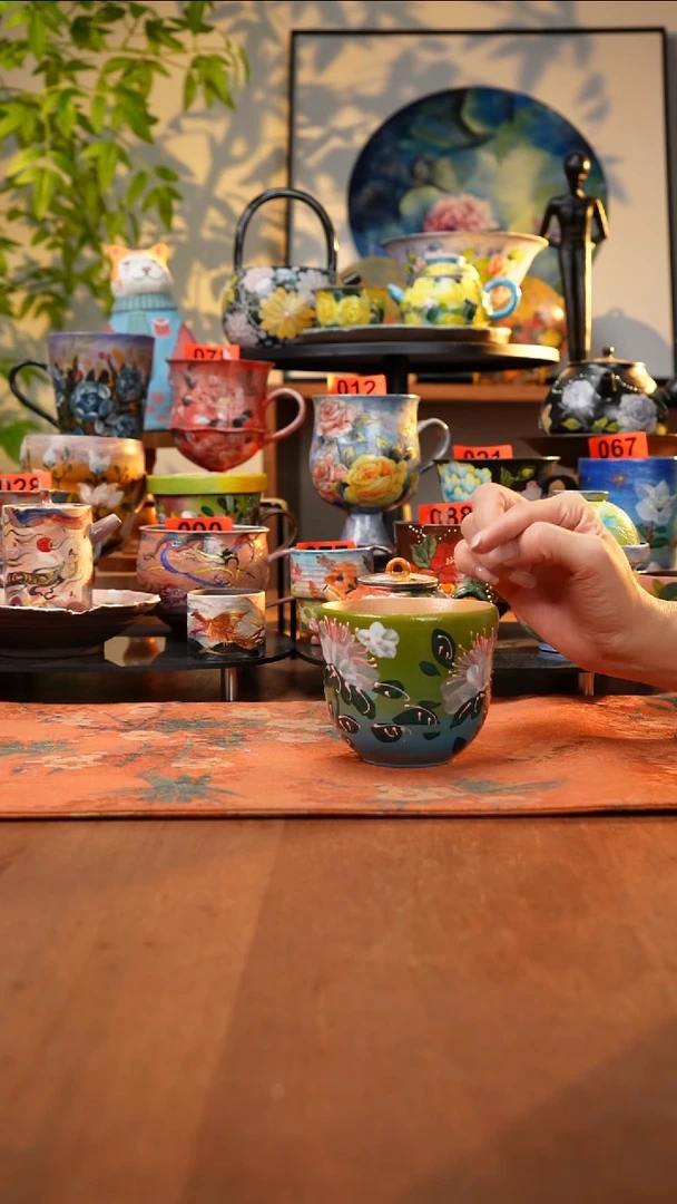 瓷片景德镇手工手绘076