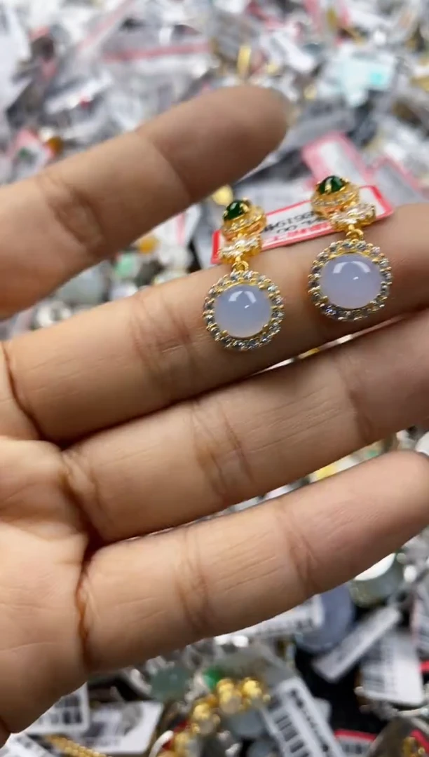 银S925镶嵌戒指翡翠7777----6
