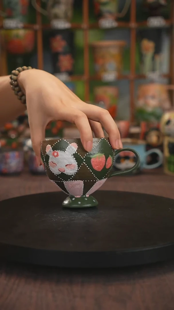 紫砂油画手绘釉下彩
