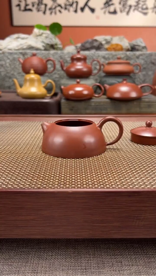 茶壶朱泥半月壶 全手工精工 100CC左右