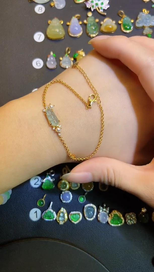 吊坠(不含链)银S925镶嵌翡翠1