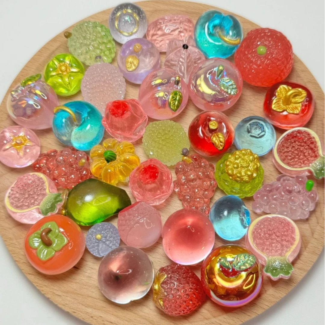 【直播拆】大号仿真水果萌粒树脂创意挂件DIY摆件【1包一个果】