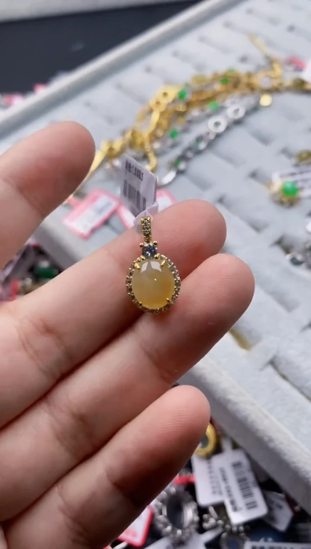 翡翠戒指银S925镶嵌6666---3