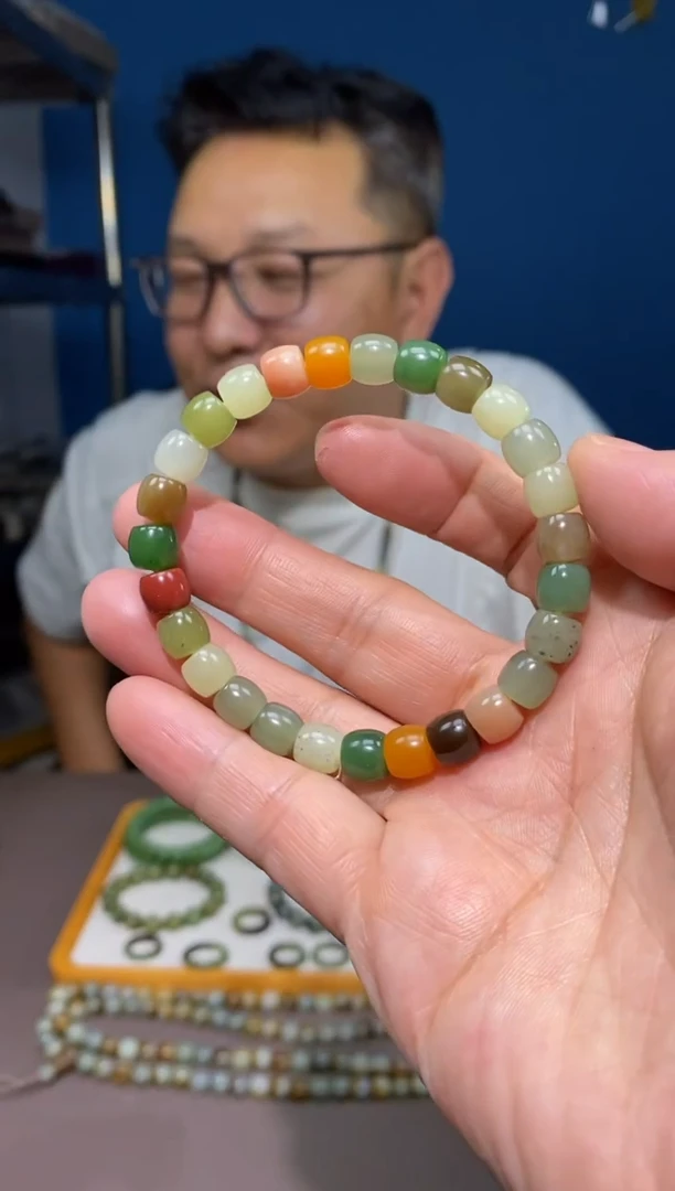 手链未镶嵌和田玉颜色多样性发货拍一发一