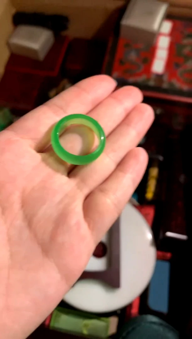 未镶嵌戒指翡翠润玉潭精品专属摆件