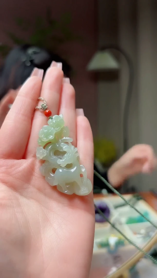 颈饰未镶嵌和田玉和田玉一路有你吊坠