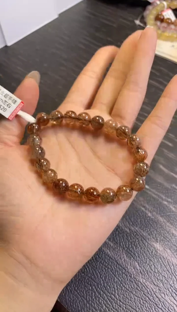 水晶手链未镶嵌9±/x-565【黑金超
