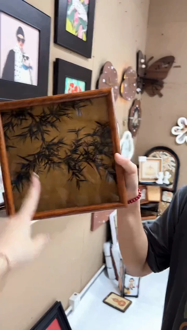 竖款25*25摆台竹子