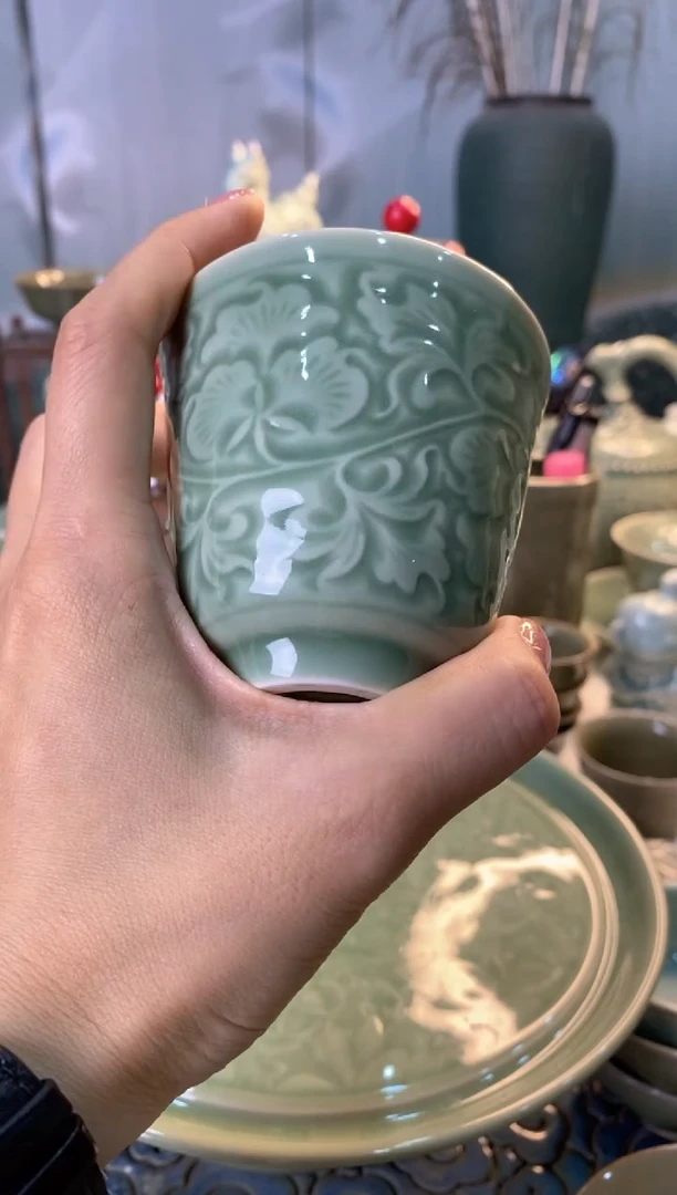 耀州窑耀州窑微瑕隋型杯【b000028】一个