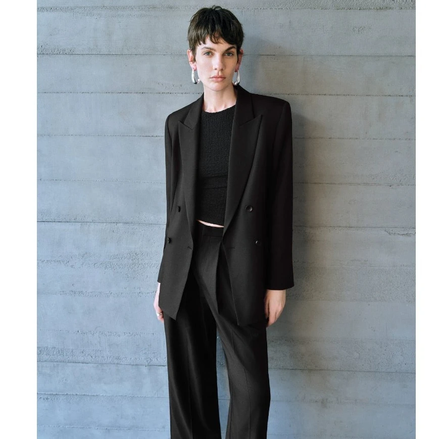 UR2025秋季新款女装气质通勤风廓形感西装外套UWM150030+