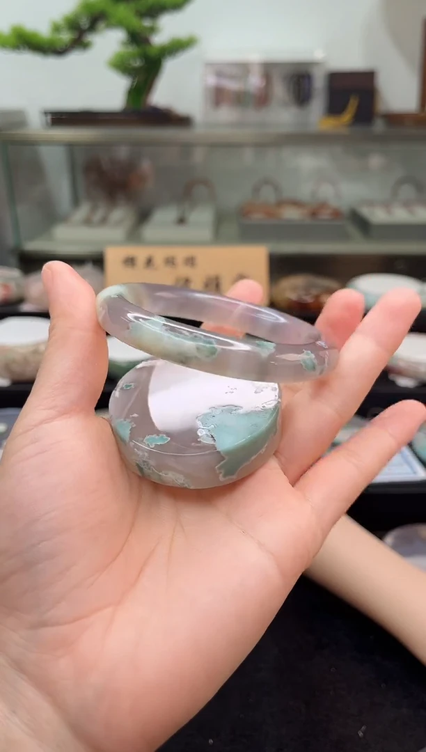 未镶嵌手镯石英质玉56圈口（赠品镯心）s921123