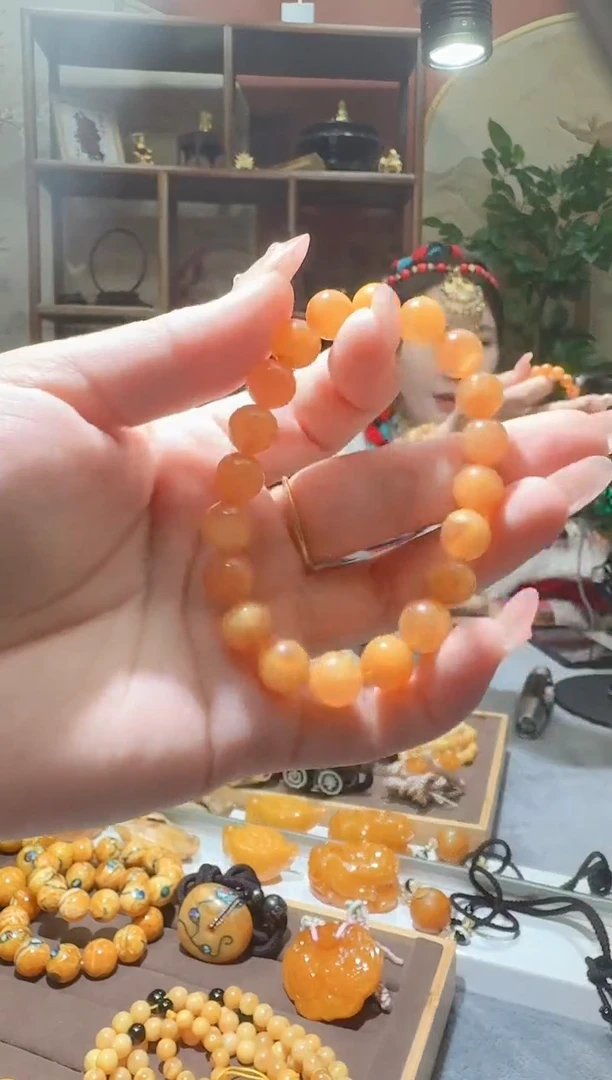 蜜蜡颈饰未镶嵌230天然蜜蜡珠宝奇石全都保真