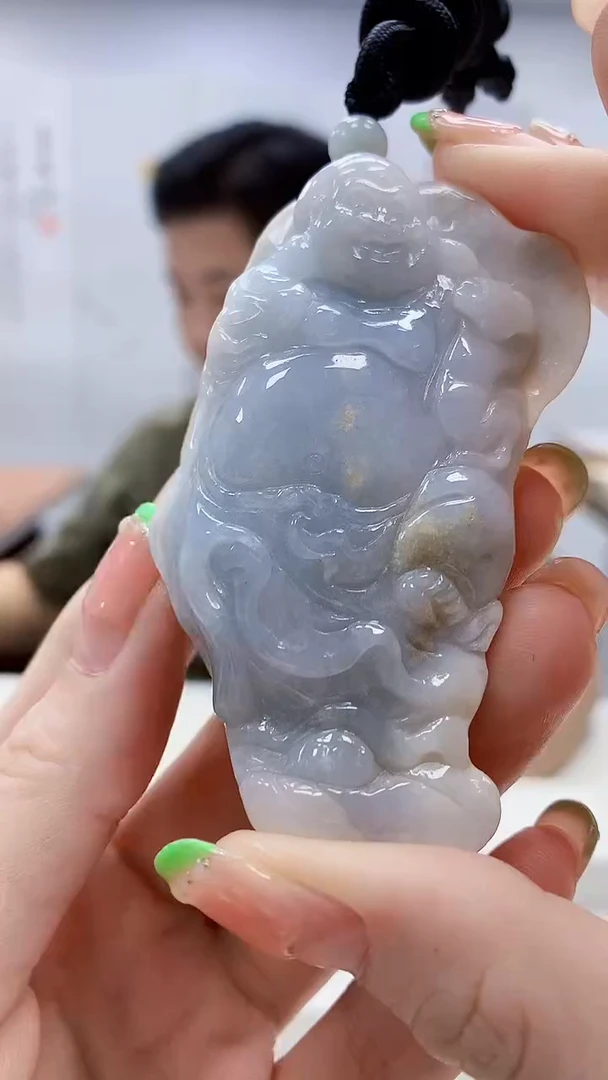 未镶嵌定制翡翠4917ry-毛货挂件194