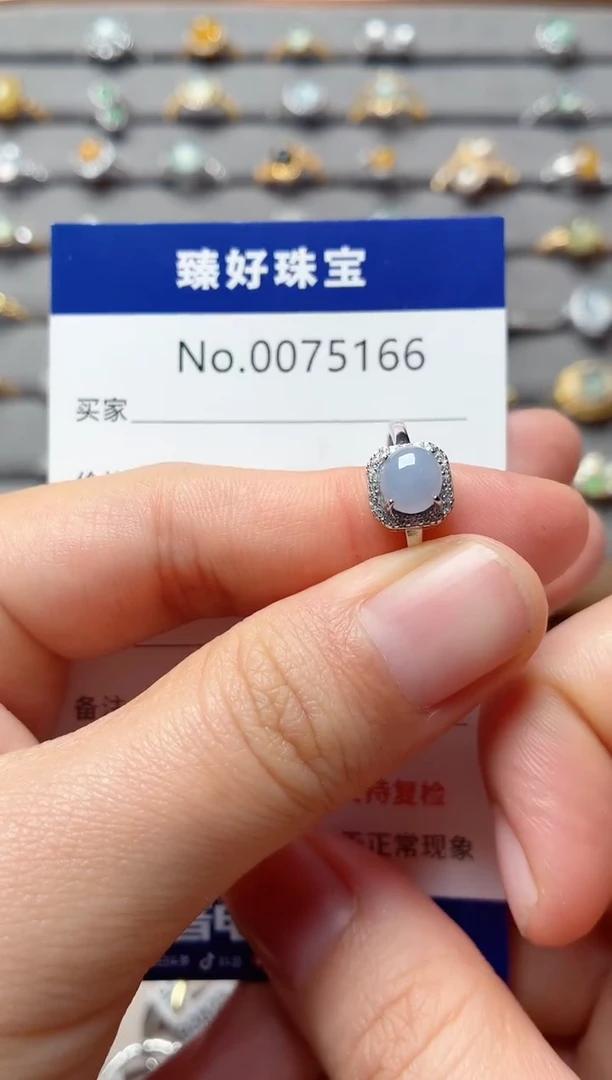 银S925镶嵌戒指翡翠1