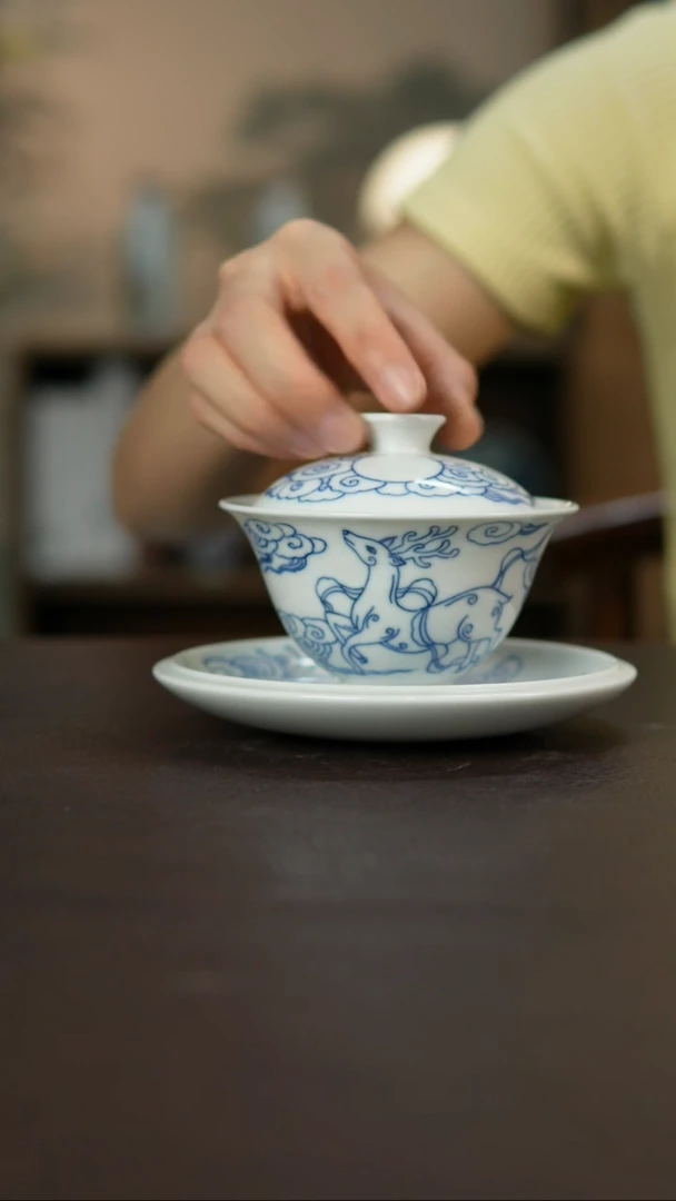 景德镇陶瓷杯碗柴烧多人