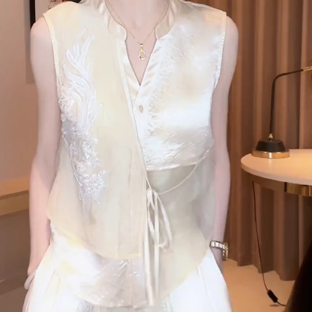 夏季新中式国风女装高级感轻奢夏季薄款T恤C5351