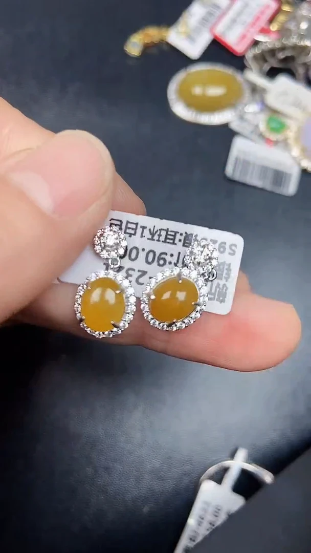 银S925镶嵌戒指翡翠2240