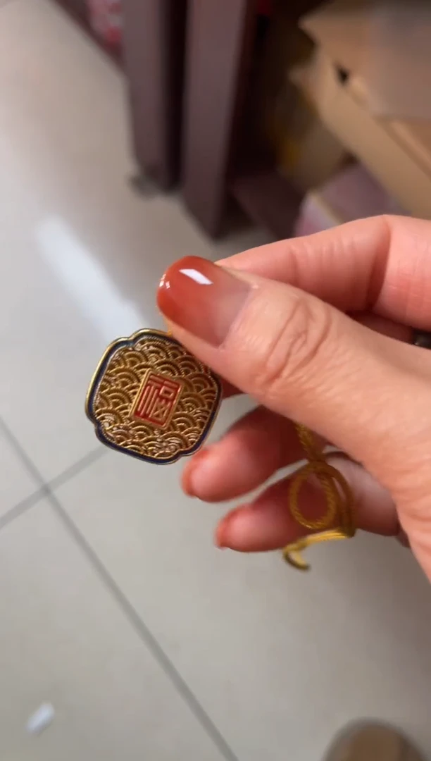 【闪购商品】方形珐琅景泰蓝吊坠
