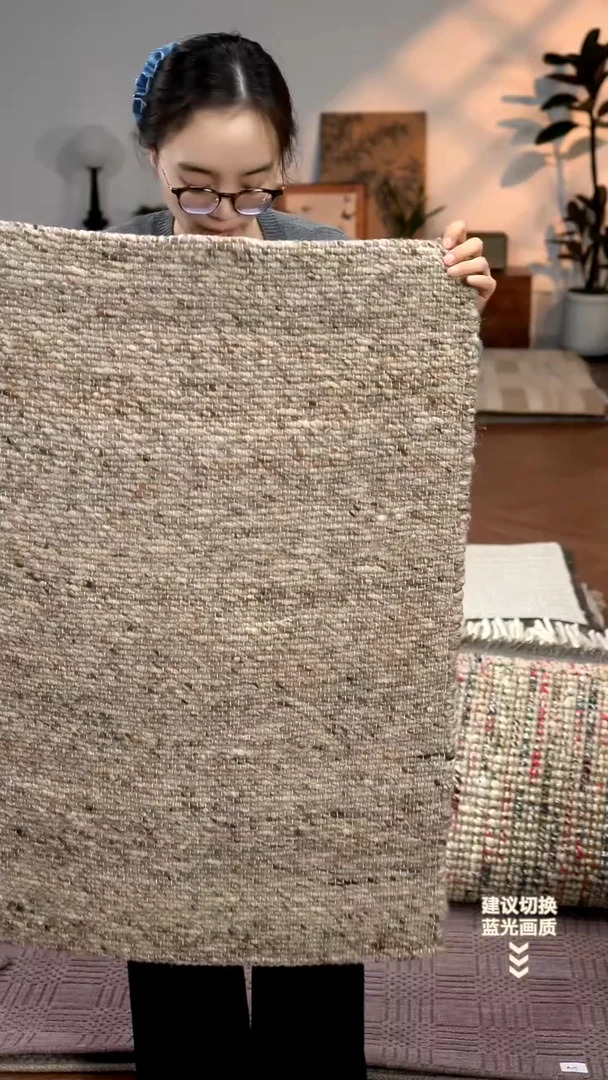 羊毛@***?【60*90】印度进口羊毛地毯【深咖色】