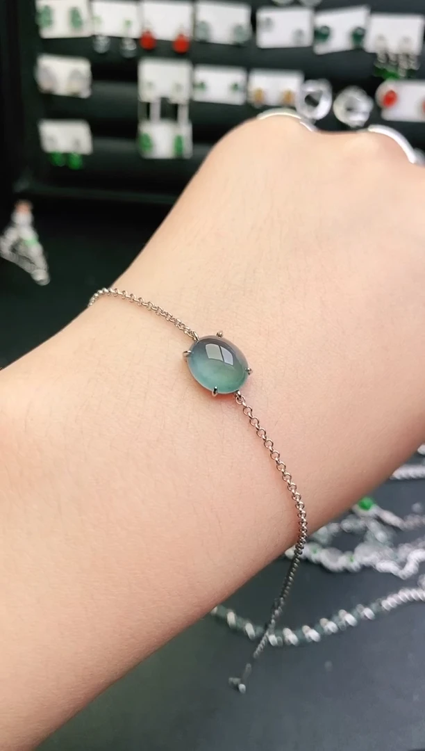 银S925镶嵌戒指翡翠0