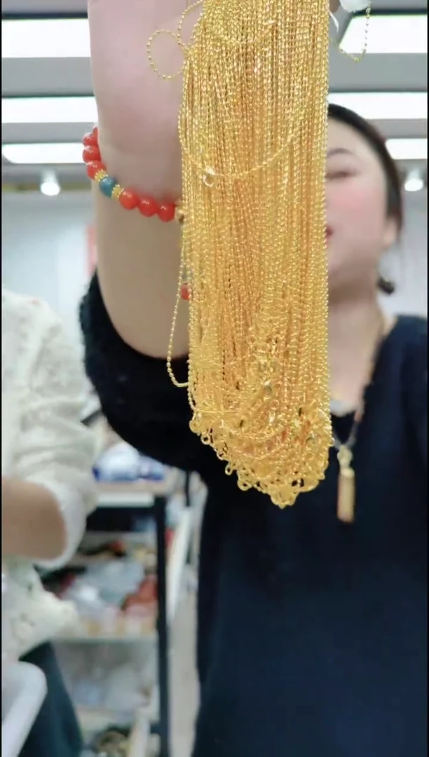 【闪购商品】玛瑙/玉髓颈饰合金2601黄色豆豆链