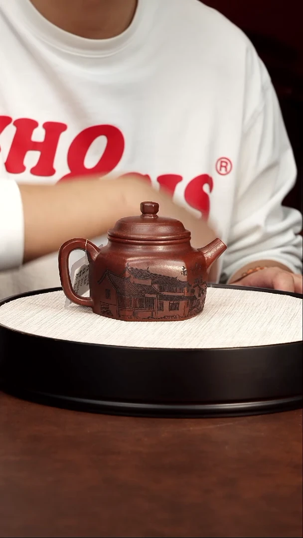 茶壶紫砂宜兴紫砂 江南德钟龙山古乌泥 周昌荣