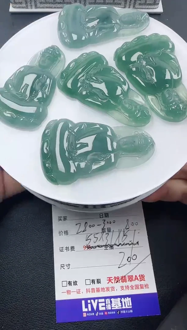 【闪购商品】翡翠颈饰未镶嵌翡翠素衣观音（多样性发其一）