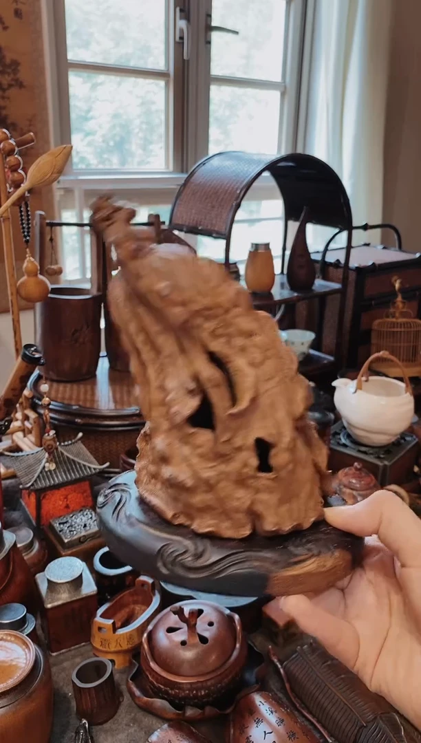 卯*老竹根精品莲蓬香炉