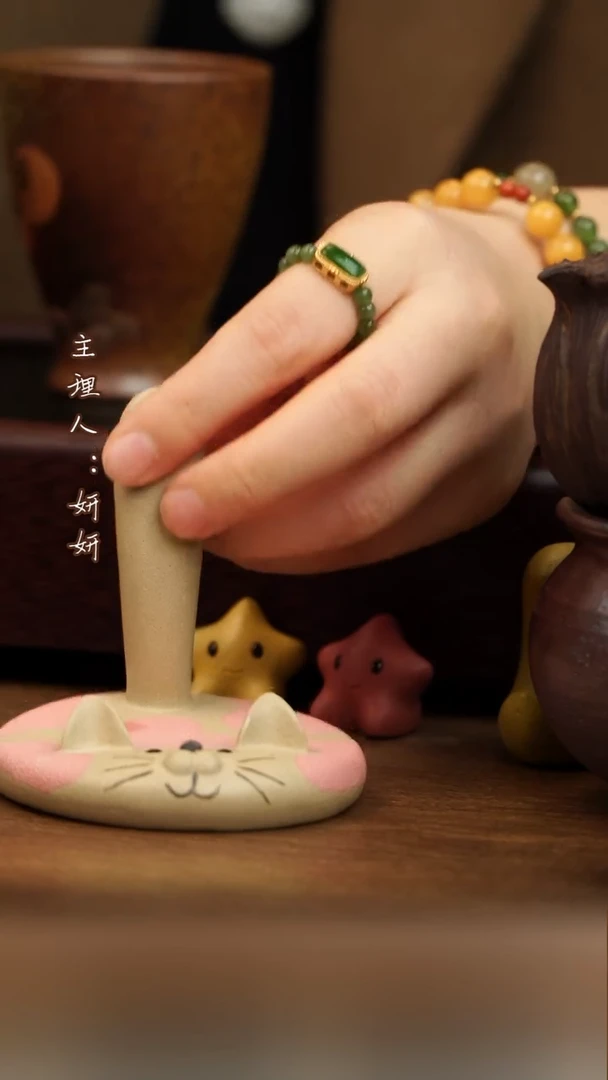 茶壶紫砂手机支架 粉