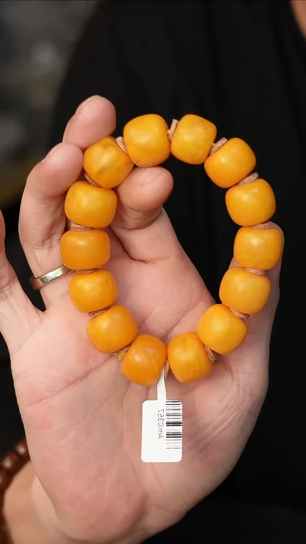 手链蜜蜡未镶嵌20左右橘皮老蜡