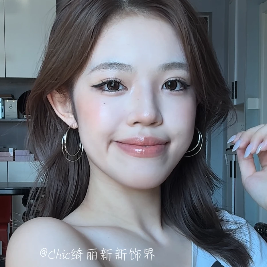 铜合金耳饰 金属双层圈圈耳环轻奢高级感气质大耳圈圆圈耳钉素圈