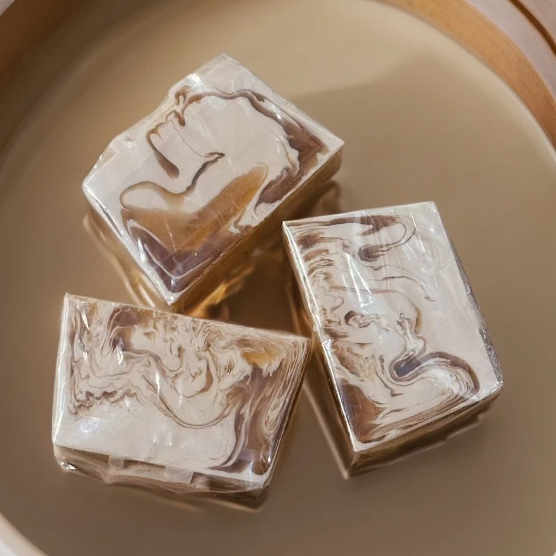 黄蜜凝雪渲染精油皂尾单