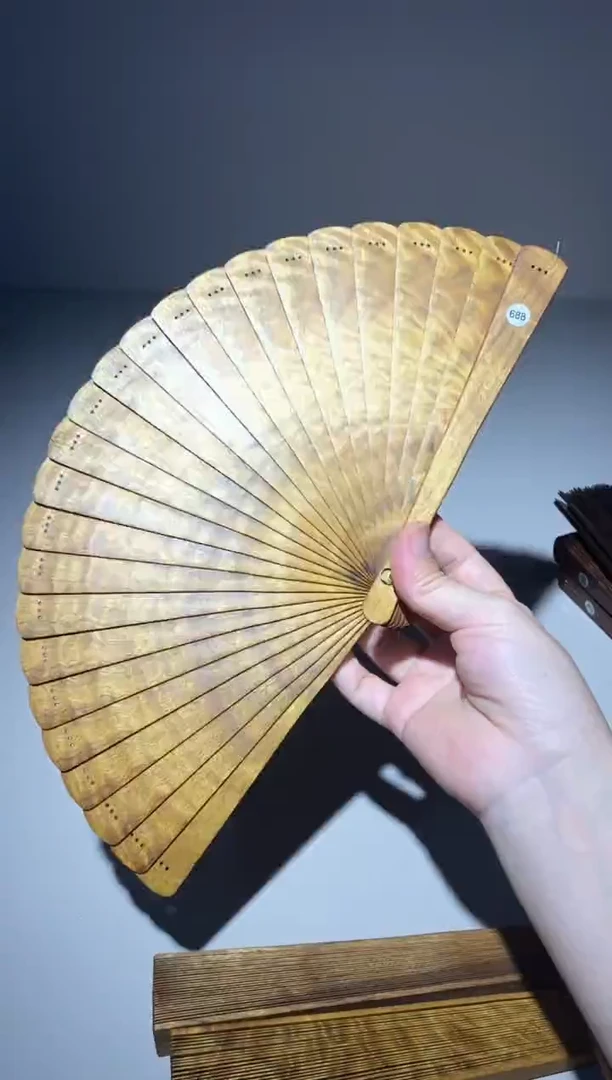 金丝楠18cm金丝楠木小叶桢楠扇688