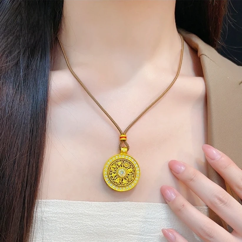 合金吊坠 合金新中式旋转【时来运转八宝罗盘】新款时尚复古雕刻