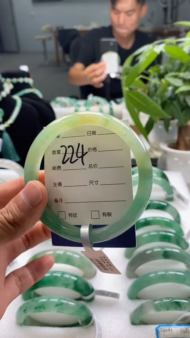 未镶嵌手镯石英质玉61+224