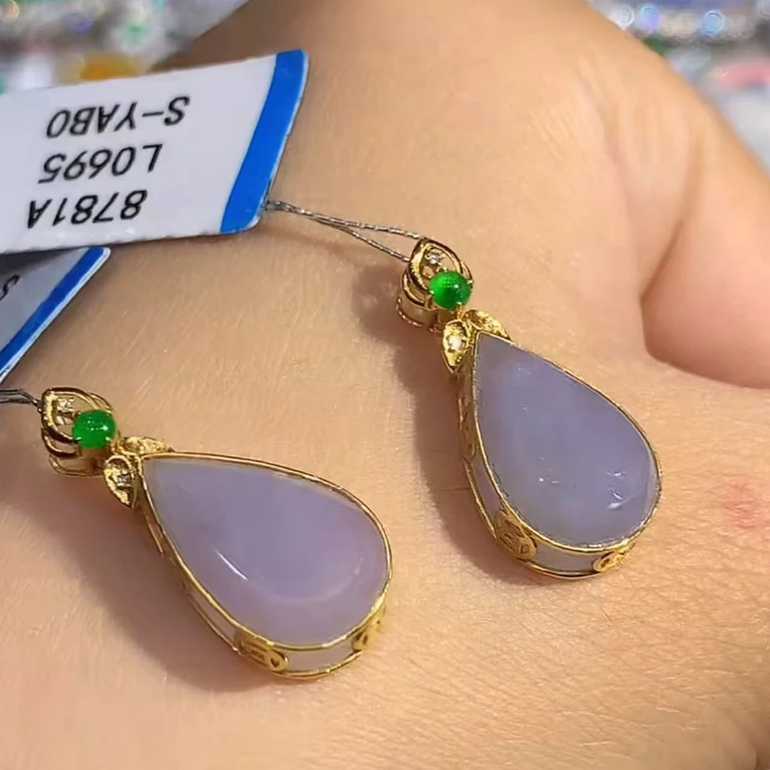 翡翠 18K 缅甸A货翡翠吊坠 L0695 多样性发其一