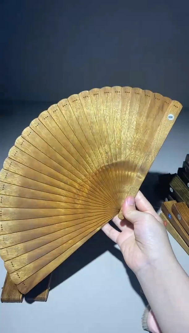 金丝楠21cm金丝楠木小叶桢楠扇698