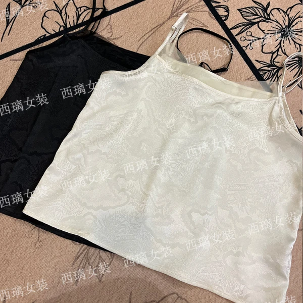 新中式轻职风常规宽松型背心吊带美背通勤小众内搭打底外穿夏季