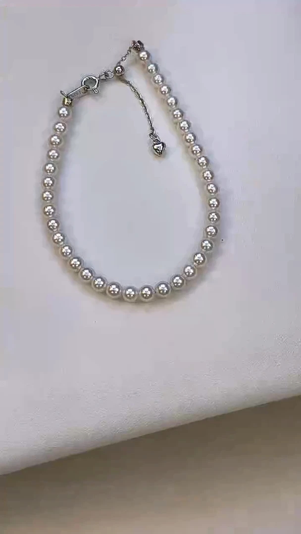 银S925镶嵌手链淡水珍珠4
