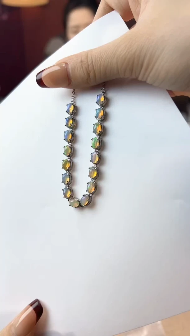 【闪购商品】欧泊手链银S925镶嵌KT24052505