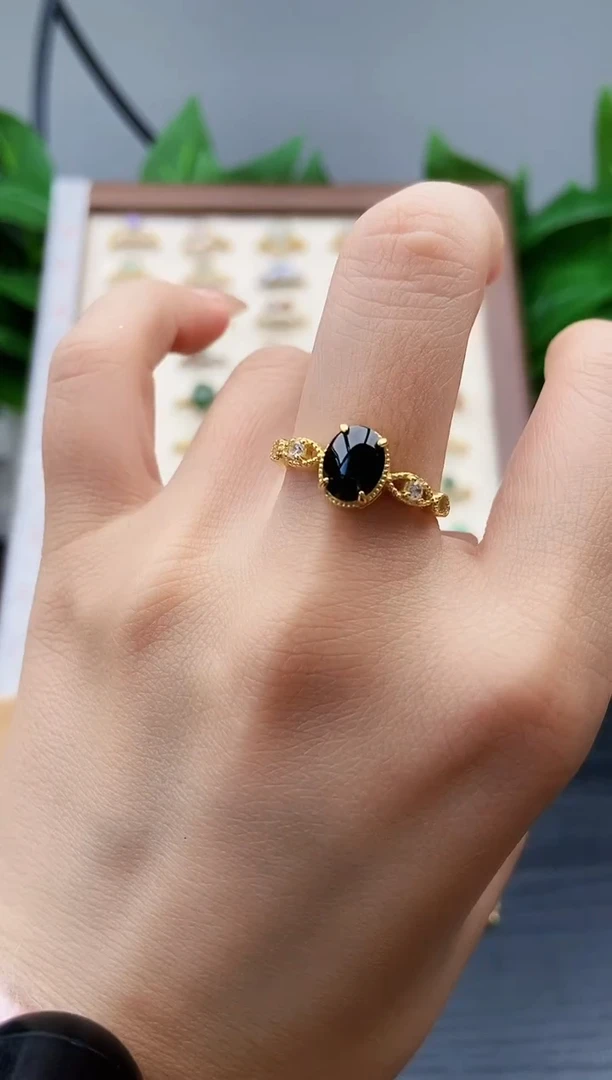 银S925镶嵌戒指翡翠12