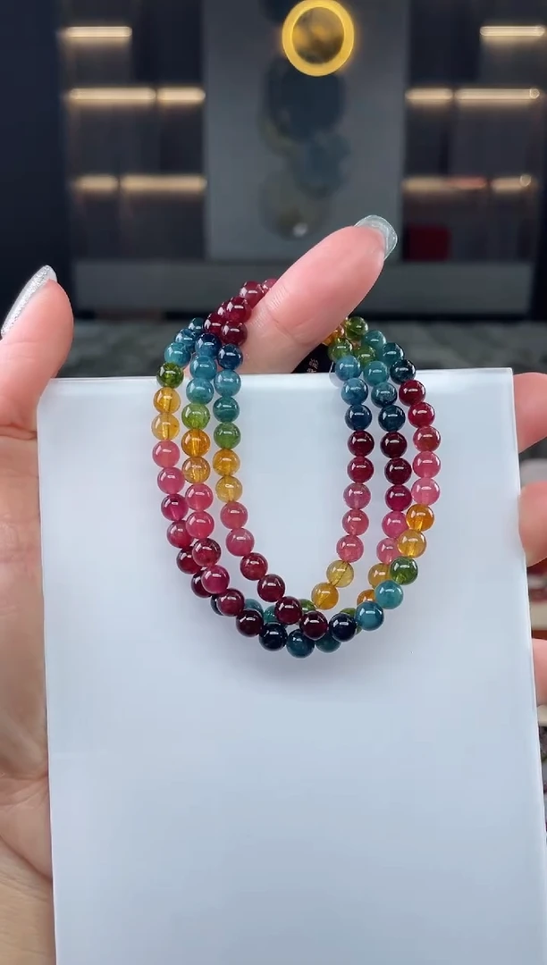 三圈手串未镶嵌碧玺（多样性发一条）T