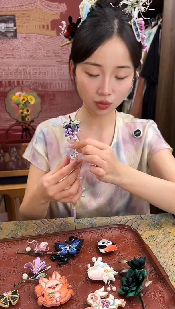 刺绣苏绣世家非遗手工（胸针）