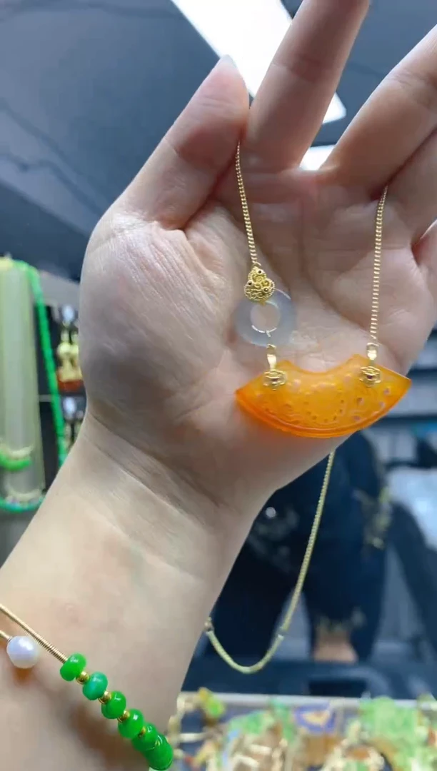 【闪购商品】翡翠耳饰合金0390翡翠锁骨链